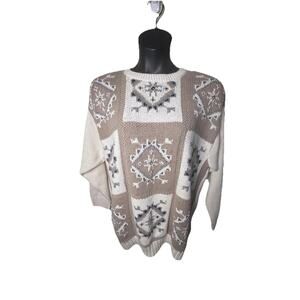 Cottagecore Winter Vtg Cotton Ramie Sweater New Size 1X Dillards Russ Sport